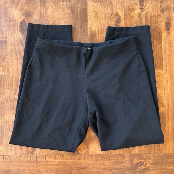 Eileen Fisher Black Stretch Pull-On Ankle Pants | Size M - Picture 3 of 5
